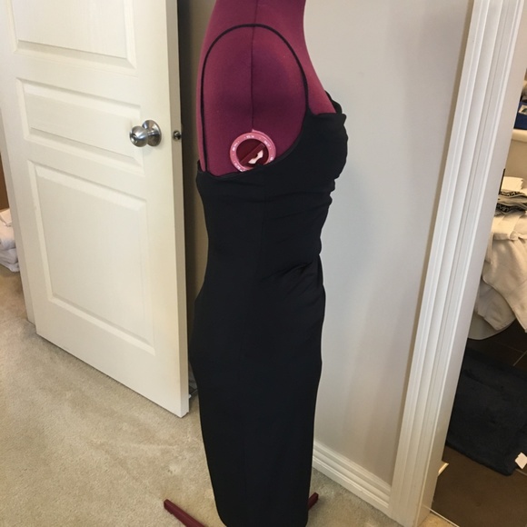 EUC David Meister Ruched Cocktail Dress - sz S - Picture 3 of 8